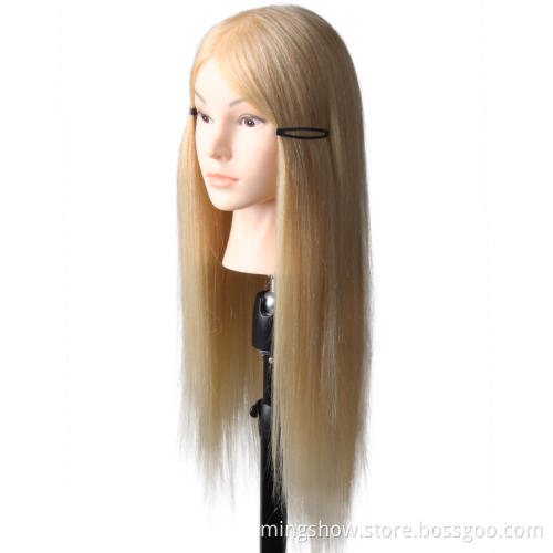 100% human hair mannequin Female mannequin head for sale